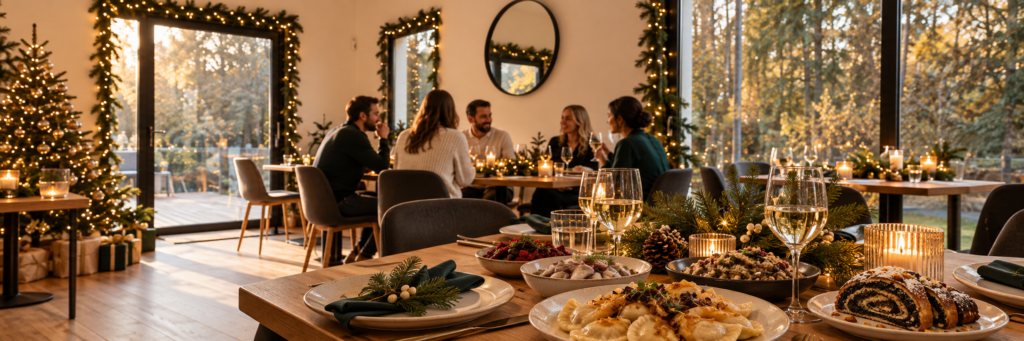 Bistro Cafe N74 wigilie firmowe catering świąteczny Wesoła